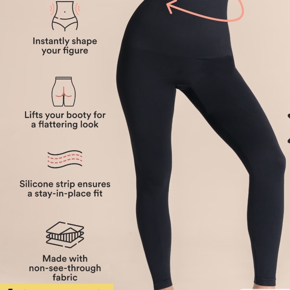 Shapermint Black Shapewear Leggings